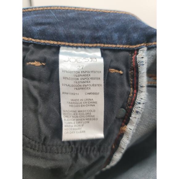 Joe's Jeans Women's Size 27 Skinny Distressed Stretch Denim Dark Wash Mid-Rise - Picture 6 of 6